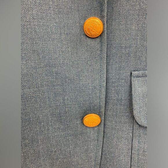 The Stag Mens 48R Teal Sports Coat w/ Gold Buttons - Picture 3 of 4